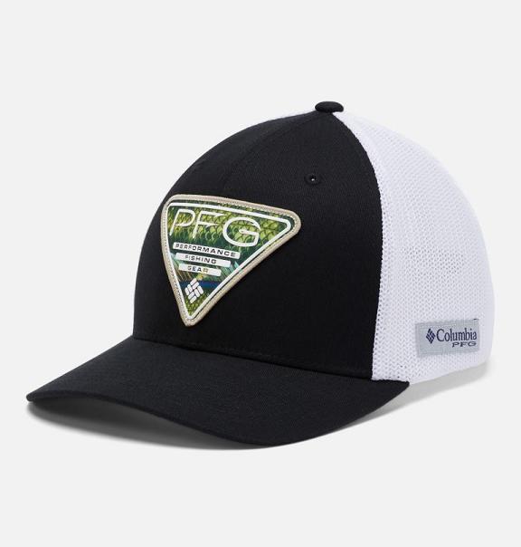 Columbia PFG Mesh Seasonal Hats Black White For Men's NZ50362 New Zealand